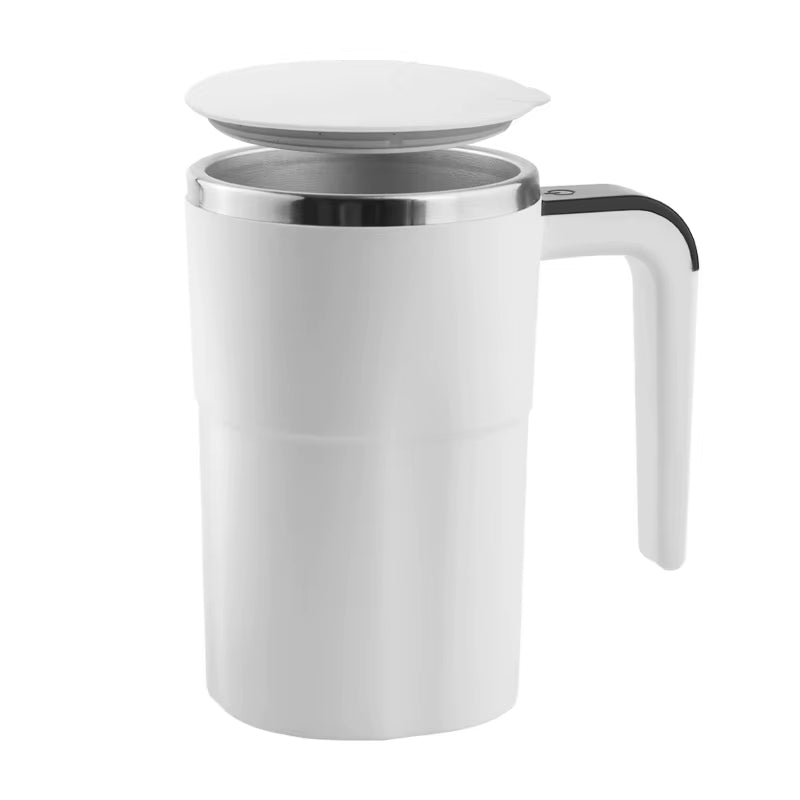 380ML Mini Electric Self-Mixing Coffee Mug - IP67 Waterproof, Food Safe, USB Rechargeable Automatic Magnetic Cup for Tea